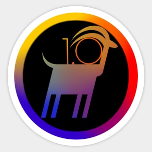 Antelope 1.0. Rainbow and black Sticker